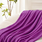 Exclusivo Mezcla Large Waffle Fleece Throw Blanket - Image 3