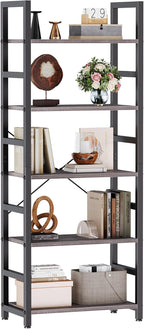 DUMOS 5-Tier Bookshelf, Modern Tall Bookcase, Open Storage Display Shelf by DumosLifestyle