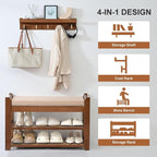 PETKABOO Shoe Rack for Front Door Entrance, 28” Entryway Bench - Image 4
