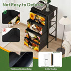 Dresser for Bedroom Calico Cat Surrounded by Bright Sunflowers Daisies Garden - Image 4