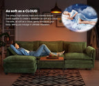 ELUCHANG 113" Modular Sectional Sofa, Comfy Cloud Couch, L Shaped Deep Seat - Image 5