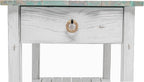 Sea Winds Trading Picket Fence End Table Distressed Bleu White Finish - Image 10