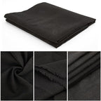 59 Inch Black Linen Cotton Canvas Embroidery Fabric by The Yard Solid Color - Image 5