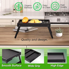 Fibogollo 2 Pack Bamboo Bed Tray Table - Image 4