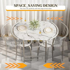 Shahoo 3-Piece Wooden Dining Table Set, Kitchen Breakfast Nook Sets - Image 6