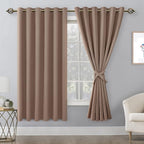 Blackout Curtains for Bedroom, Cappuccino, 70 x 63 Inches, 2 Panels | Thermal - Image 8