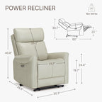 KISLOT Leather Recliner Chair for Adults Wall Hugger RV Recliner - Image 3