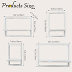 PHOENANCEE Square Floating Shelves, Framed Wall Shelf Decorative Set of 4 - Image 3