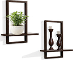 PHOENANCEE Square Floating Shelves, Wall Plants Holder, Bathroom Wall Decor by PHOENANCEE