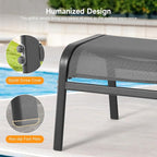 ONBRILL Outdoor Ottoman Set of 2, All Weather Outdoor Foot Stool - Image 7