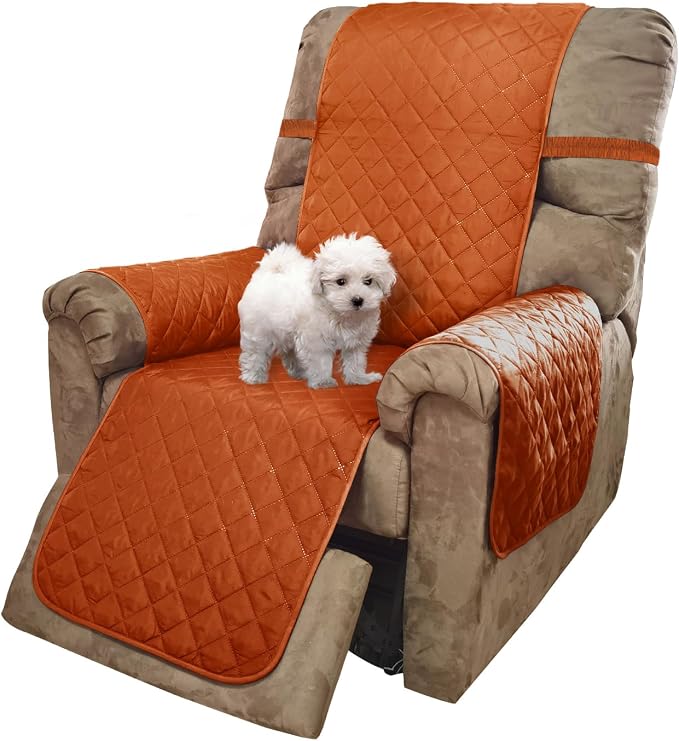 U-NICE HOME Reversible Recliner Chair Covers, Pet Friendly, Elastic Straps by U-NICEHOME