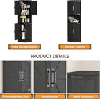 Vabches 64.8" Tall Farmhouse Corner Cabinet - Image 4