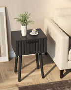 YMYNY Fluted Nightstand Set of 2, Small End Table, Modern Coffee Table - Image 6