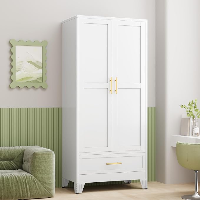 GAIOUS Steel Armoire Wardrobe Closet - Image 6