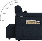 3 in 1 Convertible Sleeper Sofa, 65in Sleeper Couch - Image 6