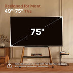 Rolling Easel TV Stand for 49–75 Inch TVs, Mobile TV Cart - Image 2