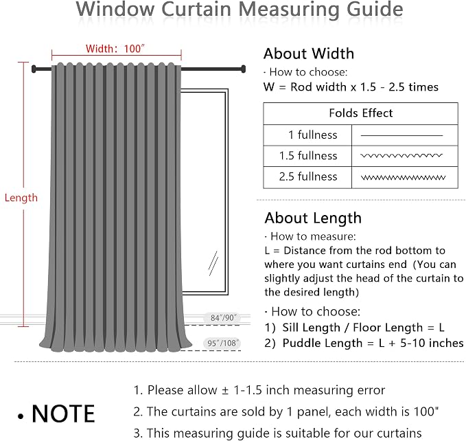 MYSKY HOME Floor to Ceiling Curtains 108 Inches White Sheer Window Drapes 1 - Image 6