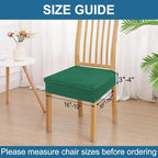 Smiry Waterproof Seat Covers for Dining Room Chairs Set of 8, Stretch Jacquard - Image 2