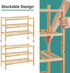 viewcare 6-Tier Bamboo Shoe Rack - Image 5