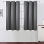 Grey Blackout Curtains 34 x 54 Inch Length/Set of 2 Curtain Panels/Thermal by Lemomo