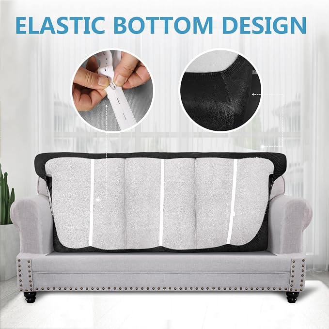 ANARACHON Leather Look Couch Cushion Covers Sofa Seat Slipcovers Sets Couches - Image 4