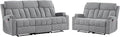 CANMOV Manual Recliner Sofa Set, Fabric Reclining Sofa Chair by CANMOV