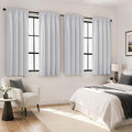 MIULEE 4 Panels Set Greyish White Blackout Curtains 63 Inch Length Bedroom | by MIULEE