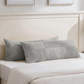 Fancy Homi Set of 2 Grey Boho Long Lumbar Body Decorative Throw Pillow Cover by Fancy+Homi