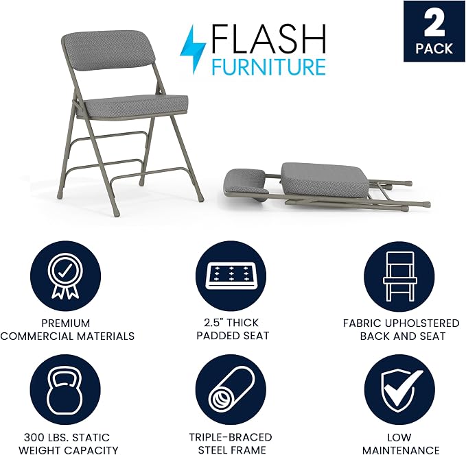 Flash Furniture Hercules Series Metal Folding Chairs - Image 4