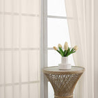Cream Bedroom Curtains 2 Panel Sets 90 Inch Length, 59 Inch Extra Wide Light - Image 3