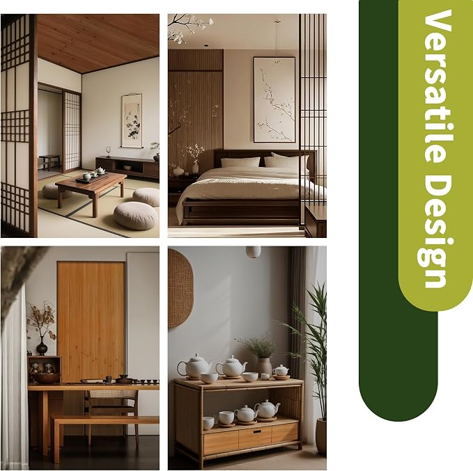 Natural Bamboo Wall Panel 48 x 94.5 Inch, Renewable Pole Wrap Bamboo - Image 7