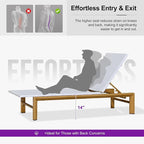 PURPLE LEAF Extra Wide Patio Chaise Lounge Set of 2 Outdoor Lounger French PE - Image 4