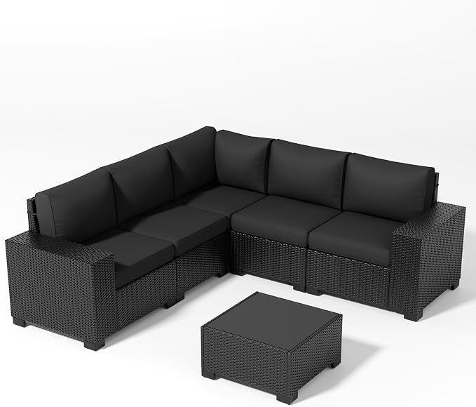 Patio Furniture Set, Wide Armrest Outdoor Furniture Set - Image 7
