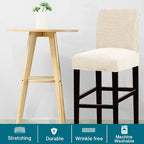 Turquoize Stretch Bar Stool Cover Counter Stool Pub Chair Slipcover - Image 2
