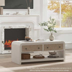 Oak&Sparrow 48'' Boho Coffee Table, Thickened Arc-Shaped Coffee Table - Image 7