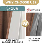 H.VERSAILTEX Bedroom Curtains Blackout Linen Blackout Curtains 84 Inches Long - Image 3