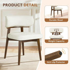 Dining Chairs Set of 2, Modern Upholstered Dining Chairs, Wooden Kitchen Chairs - Image 4