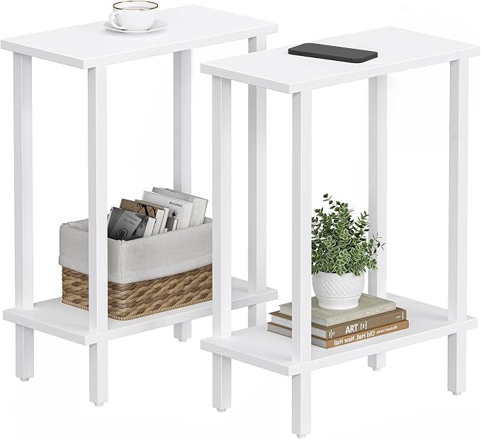TUTOTAK Small Side Table, Narrow End Table, Skinny Sofa Table, Slim Nightstand by ChoosetutotakFurnitureBuildYourCozyHome
