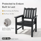 Stoog 3 Piece Patio Bistro Set, All-Weather Garden Chairs Set of 2 - Image 4