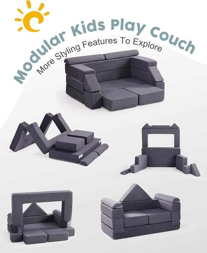 ROBUD Kids Couch, DIY-Style & Washable Toddler Sofa - Image 7