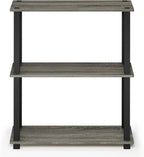 Furinno TURN-S-TUBE Storage Shelves, 3-Tier Book Shelf, Corner Shelf, Toolless - Image 5