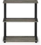 Furinno TURN-S-TUBE Storage Shelves Set of 2, 3-Tier Book Shelf, Corner Shelf - Image 6