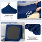 4Pcs Patio Cushion Covers Stretch Outdoor Furniture Protector Slipcovers | - Image 5