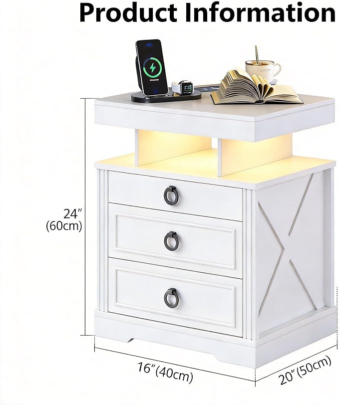WOOVIVS Side Table with Gun Drawer - Image 2