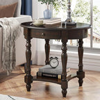 LEEMTORIG Oval Round End Table - Image 2