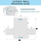 Reversible 45" Small Loveseat Sofa Covers, Dark Grey/Grey | Loveseat Covers - Image 7