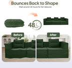 COMAX Futon Sofa Bed 3 Seater, 4 in 1 Folding Boneless Sleeper Corduroy Couch - Image 8