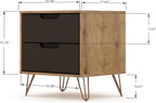 Elegant Gray Nightstand with Shelf and Drawer Made from Sustainable Materials - Image 3