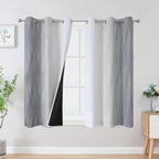 Grey and Greyish White Ombre Blackout Curtains by ESTELARTEXTILER