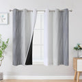 Grey and Greyish White Ombre Blackout Curtains by ESTELARTEXTILER